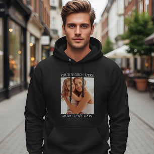 Personalized Photo Hoodie with Custom Wording