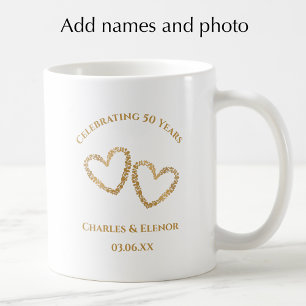Personalized Photo Keepsake 50th Anniversary Gift Coffee Mug