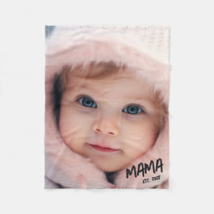 Personalized Photo Keepsake Mama Fleece Blanket