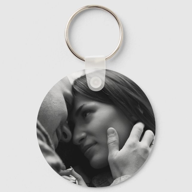 Personalized photo keychain, Couple Custom photo, Key Ring (Front)