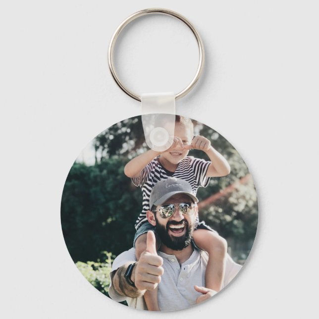 Personalized Photo Keychain: Custom Acrylic Family Key Ring (Front)