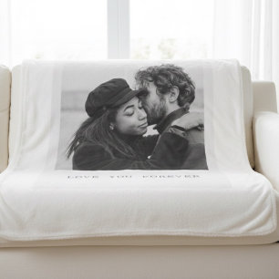 Personalized Photo – Love You Forever Sherpa Blanket