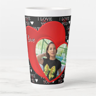 Personalized Photo Love you Latte Mug