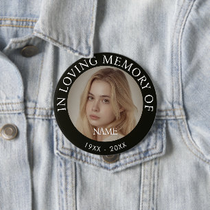 Personalized Photo Memorial 10 Cm Round Badge