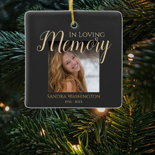 Personalized Photo Memorial Ceramic Ornament