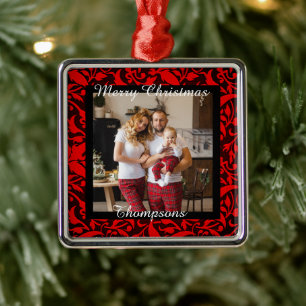 Personalized photo metal ornament