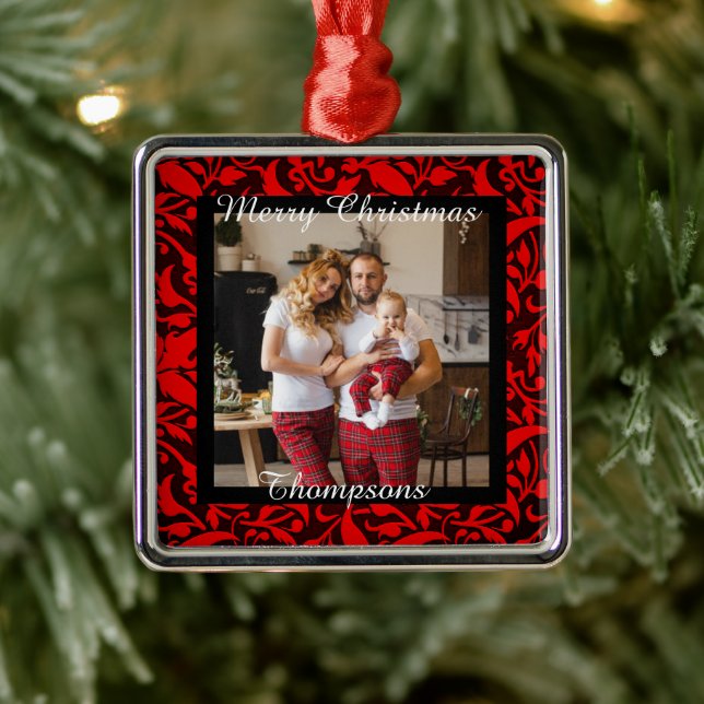 Personalized photo metal ornament (Tree)