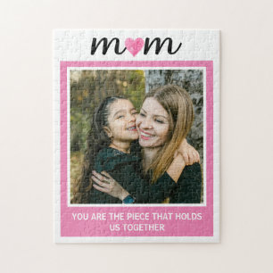Personalized Photo Mom You Holds Us Together Quote Jigsaw Puzzle