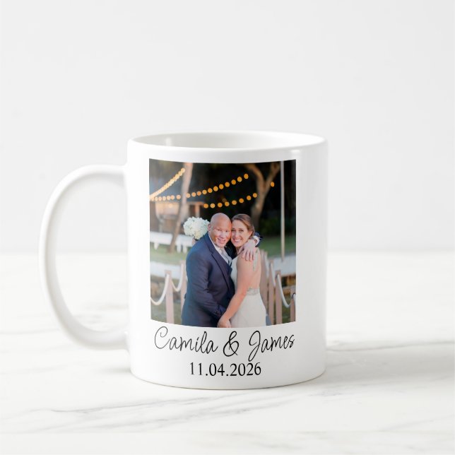 Personalized Photo mug, Custom mug Gift, Wedding (Left)
