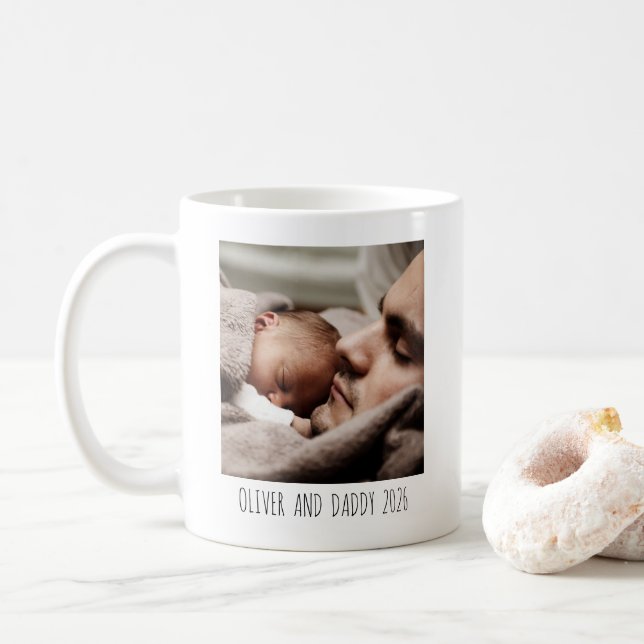 Personalized Photo Mug for Dad – “Best Daddy Ever” (With Donut)