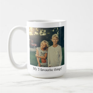 Personalized Photo Mug with Message Colored Handle