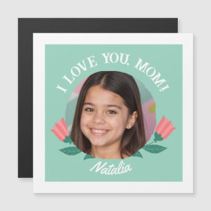 Personalized Photo Name Mother's Day I Love You  Magnetic Invitation