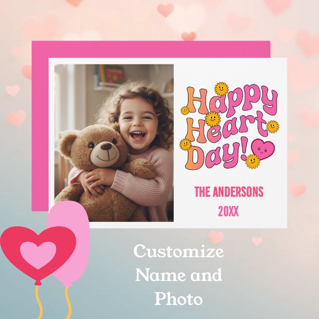 Personalized Photo & Name Valentine's Holiday Card (Creator Uploaded)