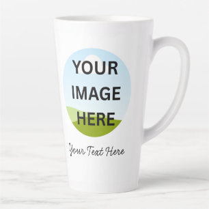 Personalized Photo or Logo Custom Design Latte Mug