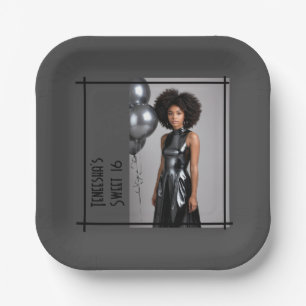 Personalized Photo Party, Sweet 16 or Any  Paper Plate