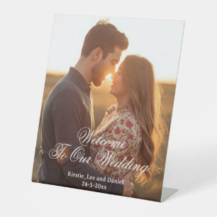 Personalized Photo Pedestal Sign – Custom Event