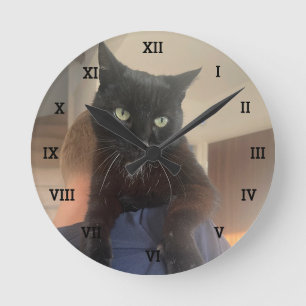 Personalized Photo Pets Family Create your own Round Clock