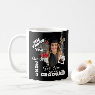 Personalized Photo, Proud Mom of a 2025 Graduate Coffee Mug