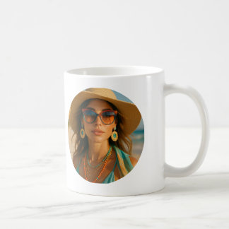 Personalized Photo Retro Bahamas Tropical Beach    Coffee Mug