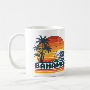 Personalized Photo Retro Bahamas Tropical Beach Coffee Mug