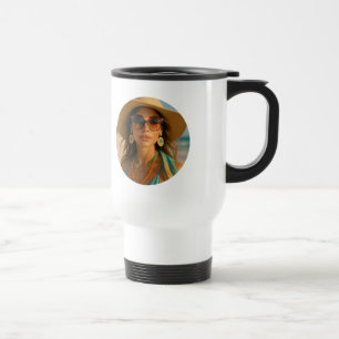Personalized Photo Retro Bahamas Tropical Beach Travel Mug