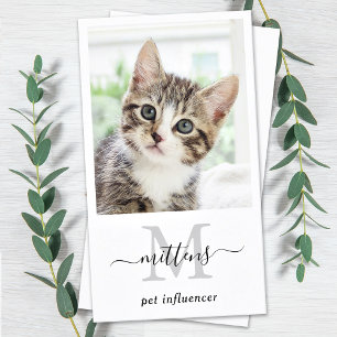 Personalized Photo Social Media Monogram QR Code Business Card