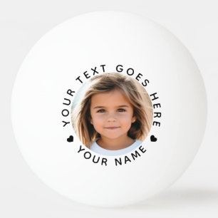 Personalized Photo Text and Name Ping Pong Ball