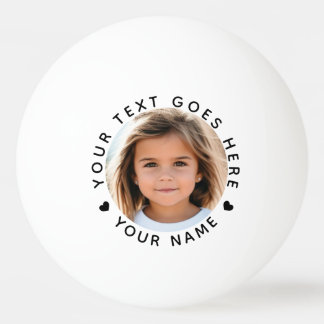 Personalized Photo Text and Name  Ping Pong Ball
