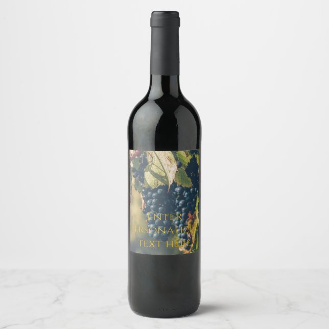 Personalized Photo & Text  Wine Label (Front)