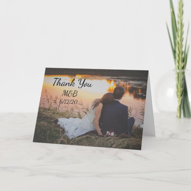 Personalized Photo Thank you Notes for Wedding (Front)