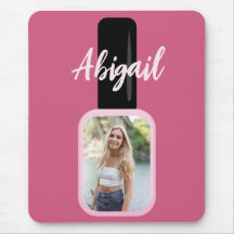 Personalized Photo Trendy Modern Pink Nail Polish