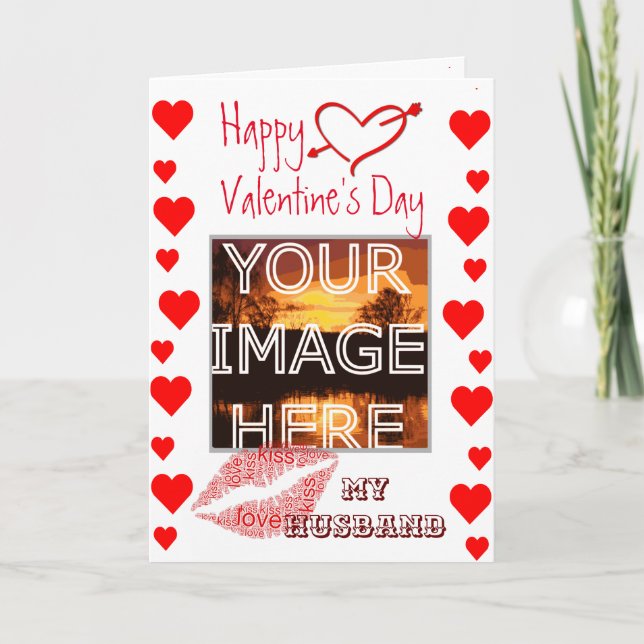 Personalized Photo Valentine Card For Husband (Front)