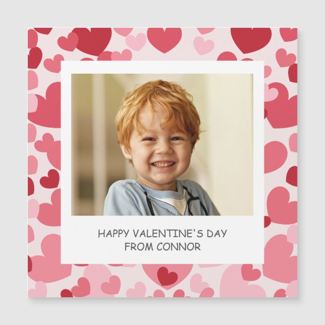 Personalized Photo Valentine Magnet (Front)