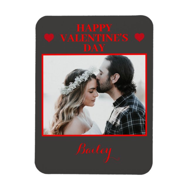 Personalized Photo Valentine's Day Flexible Magnet (Vertical)
