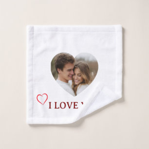 Personalized Photo Valentine's Day Towel