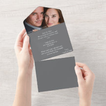 Personalized Photo Wedding Card Custom Text
