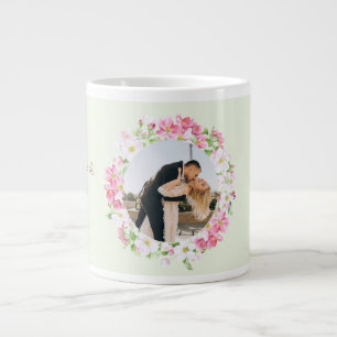 Personalized Photo Wedding Date Bride Groom Custom Large Coffee Mug