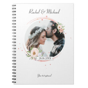 personalized photo wedding notebook