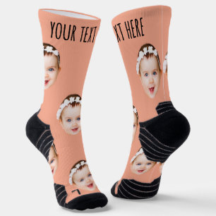 Personalized Photo With Text for Men & Women Socks