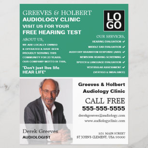 Personalized Photograph, Audiologist, Audiology Flyer