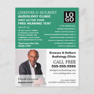 Personalized Photograph, Audiologist, Audiology Flyer