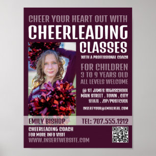 Personalized Photograph, Cheerleading Classes Poster