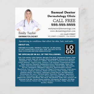 Personalized Photograph, Dermatologist Dermatology Flyer