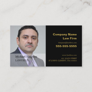 Personalized Photograph, Legal Professional Business Card