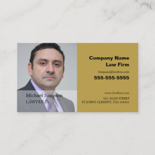 Personalized Photograph, Legal Professional Business Card