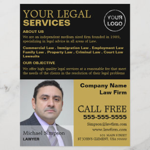 Personalized Photograph Legal Services Advertising Flyer