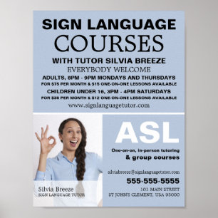 Personalized Photograph, Sign Language Course
