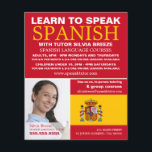 Personalized Photograph, Spanish Language Course Flyer<br><div class="desc">Personalized Photograph,  Spanish Language Course Advertising Flyers By The Business Card Store.</div>