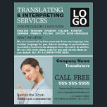 Personalized Photograph, Translator & Interpreter Flyer<br><div class="desc">Personalized Photograph,  Translator & Interpreter Advertising Flyers By The Business Card Store.</div>