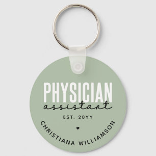Personalized Physician Assistant PA Graduation Key Ring